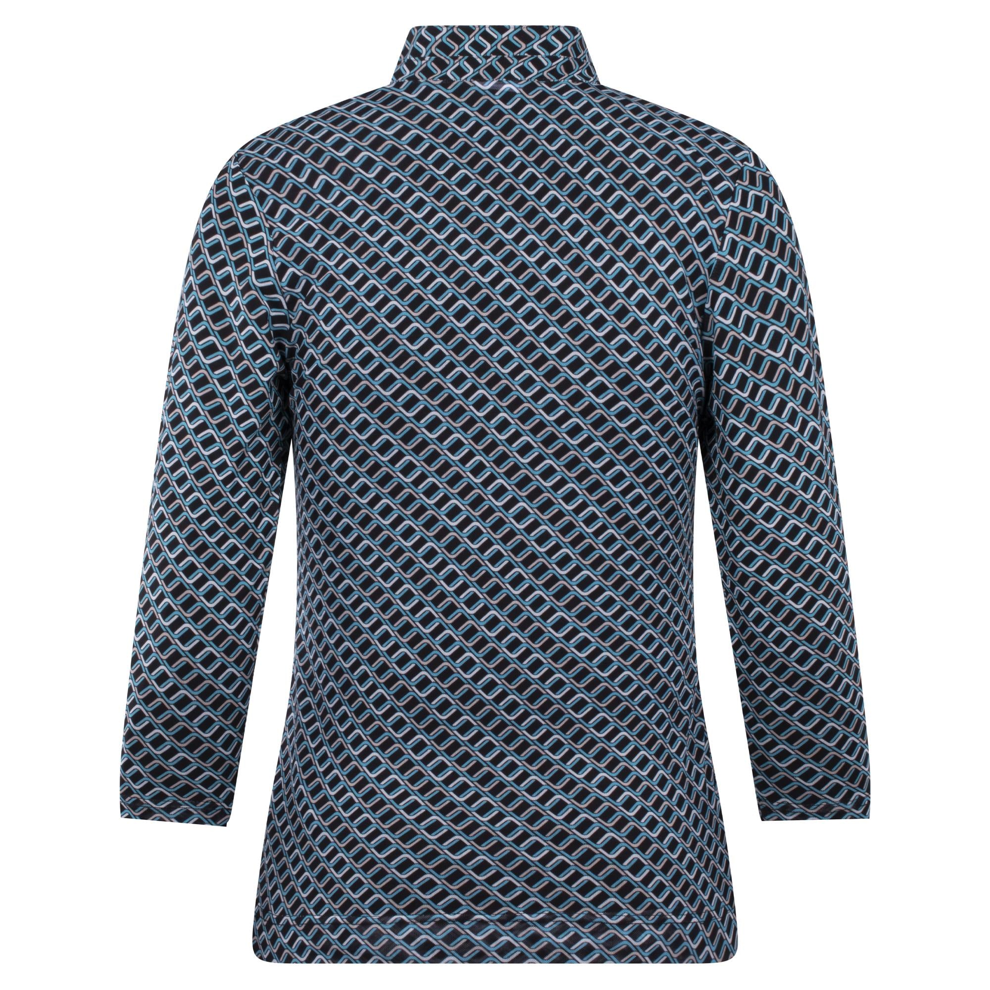 Daily Sports Valente Mesh Ladies 3/4 Sleeve Golf Polo Shirt Geo Tribe